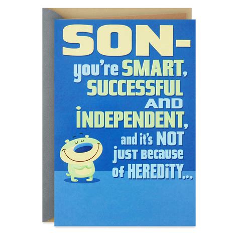 hallmark smart and successful son funny birthday card|birthday card for son adult.